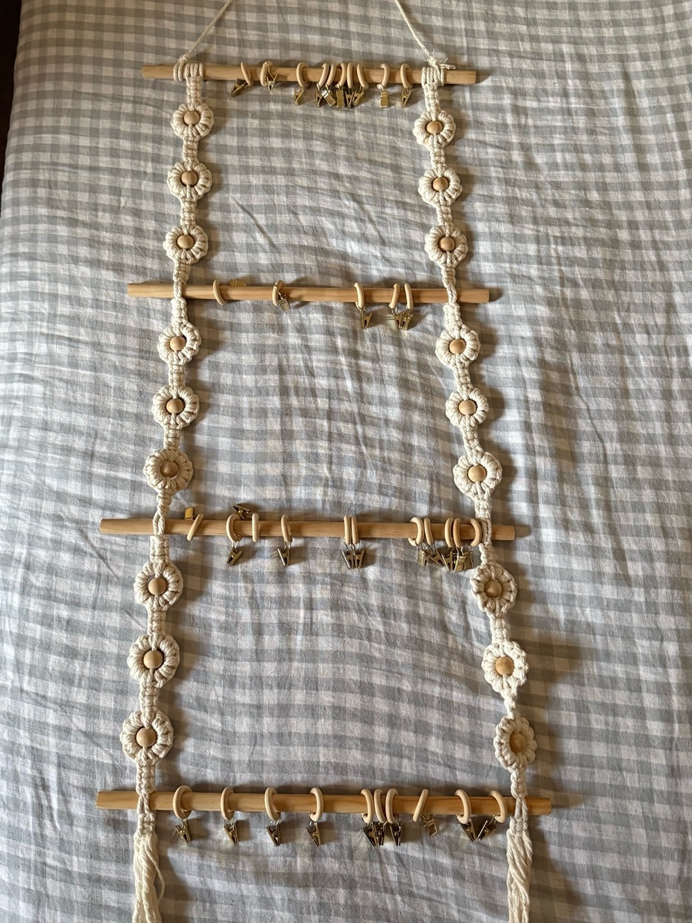 Macrame Bow Organizer - Natural Cream